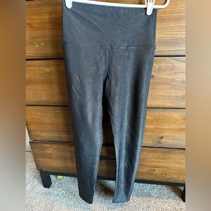 Beach Riot Black Shimmer Ribbed Leggings